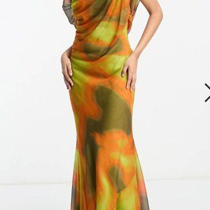 ASOS DESIGN drape one shoulder maxi dress - SOLD OUT